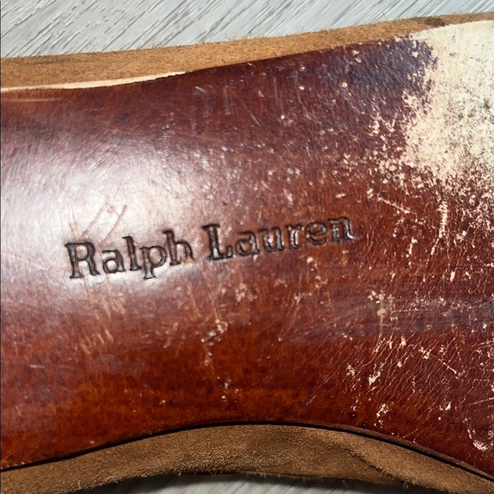 Ralph LaurenBrown Suede Loafers with Bow Detail - Picture 10 of 12